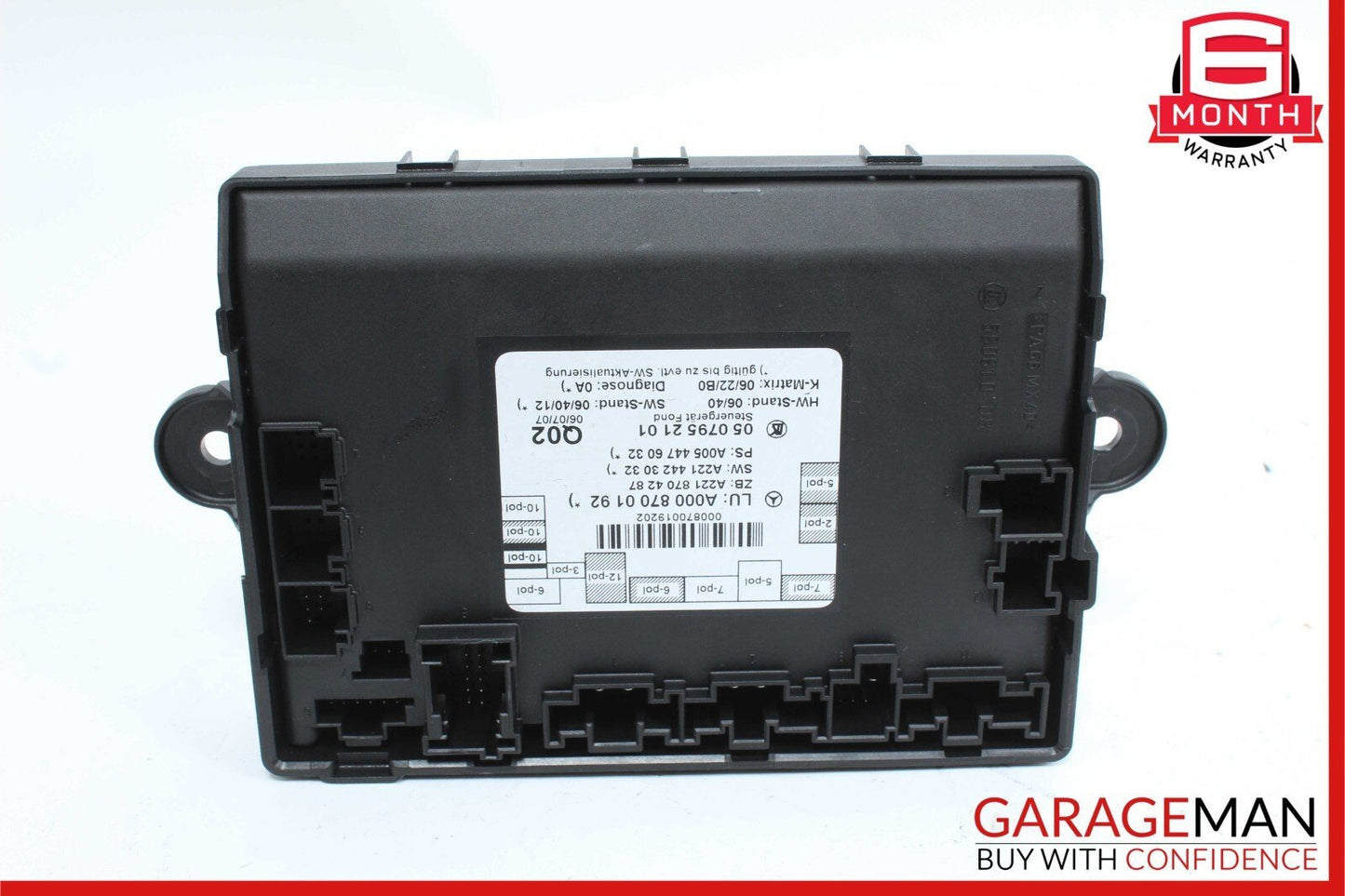 07-13 Mercedes W221 S450 S550 Rear Right or Left Side Door Control Module Unit