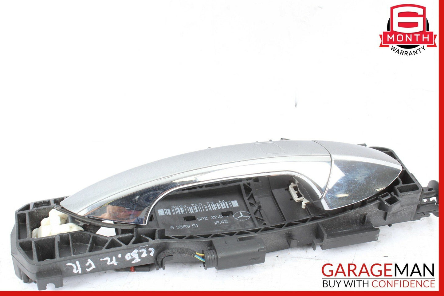 12-14 Mercedes W204 C250 Right Passenger Exterior Door Handle Keyless Go Silver