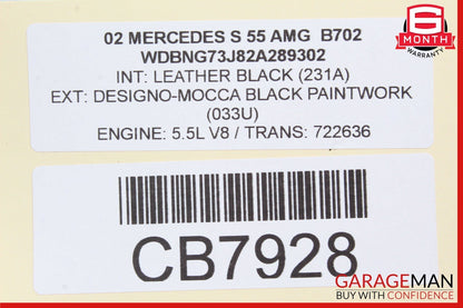03-06 Mercedes W220 S430 S600 S55 AMG Front Right Side Seat Control Module Unit