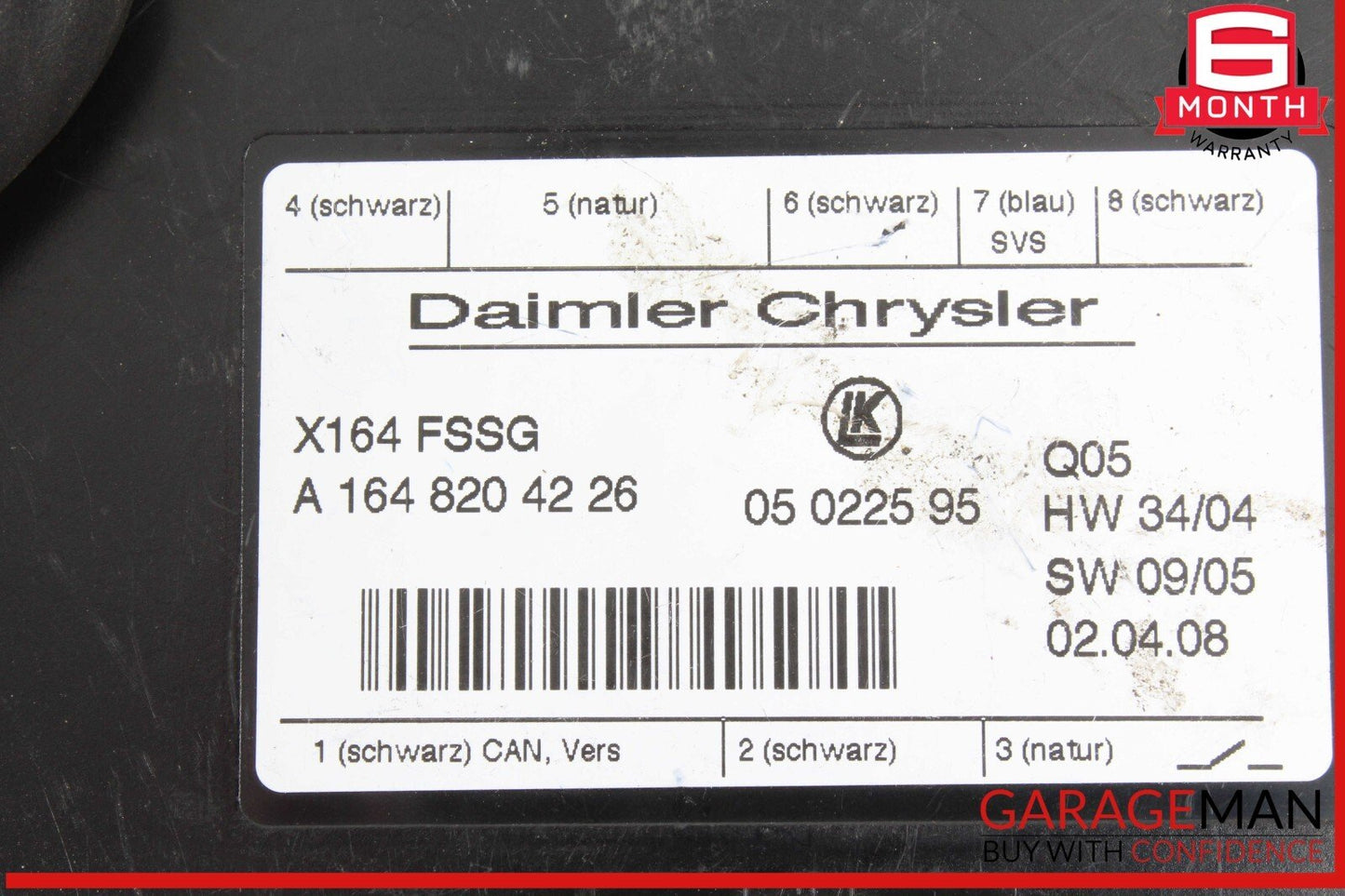 07-16 Mercedes X164 GL450 GL550 Third Seat Row Power Folding Control Module OEM
