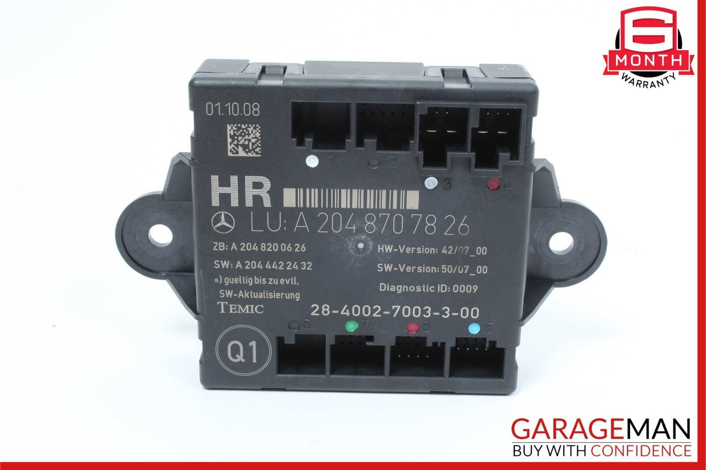 08-18 Mercedes W204 C300 Rear Right Side Door Control Module OEM