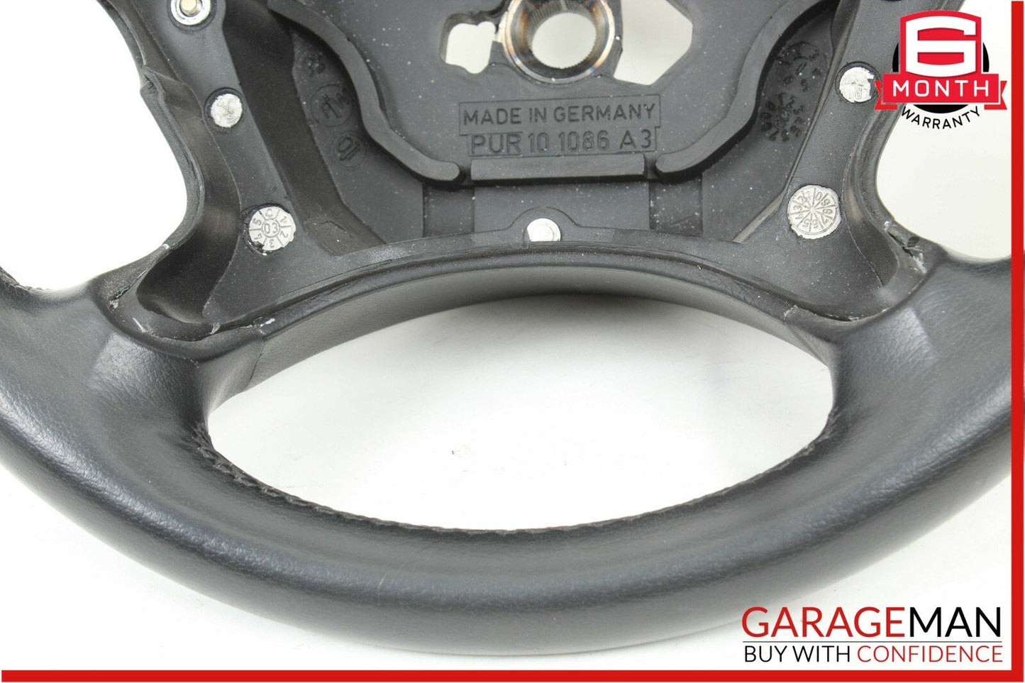03-09 Mercedes R230 SL500 CLK350 Driver 4 Spoke Steering Wheel Leather Black OEM