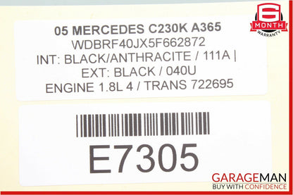 05-07 Mercedes W203 C230 Front Right Side Seat Occupancy SRS Control Module OEM