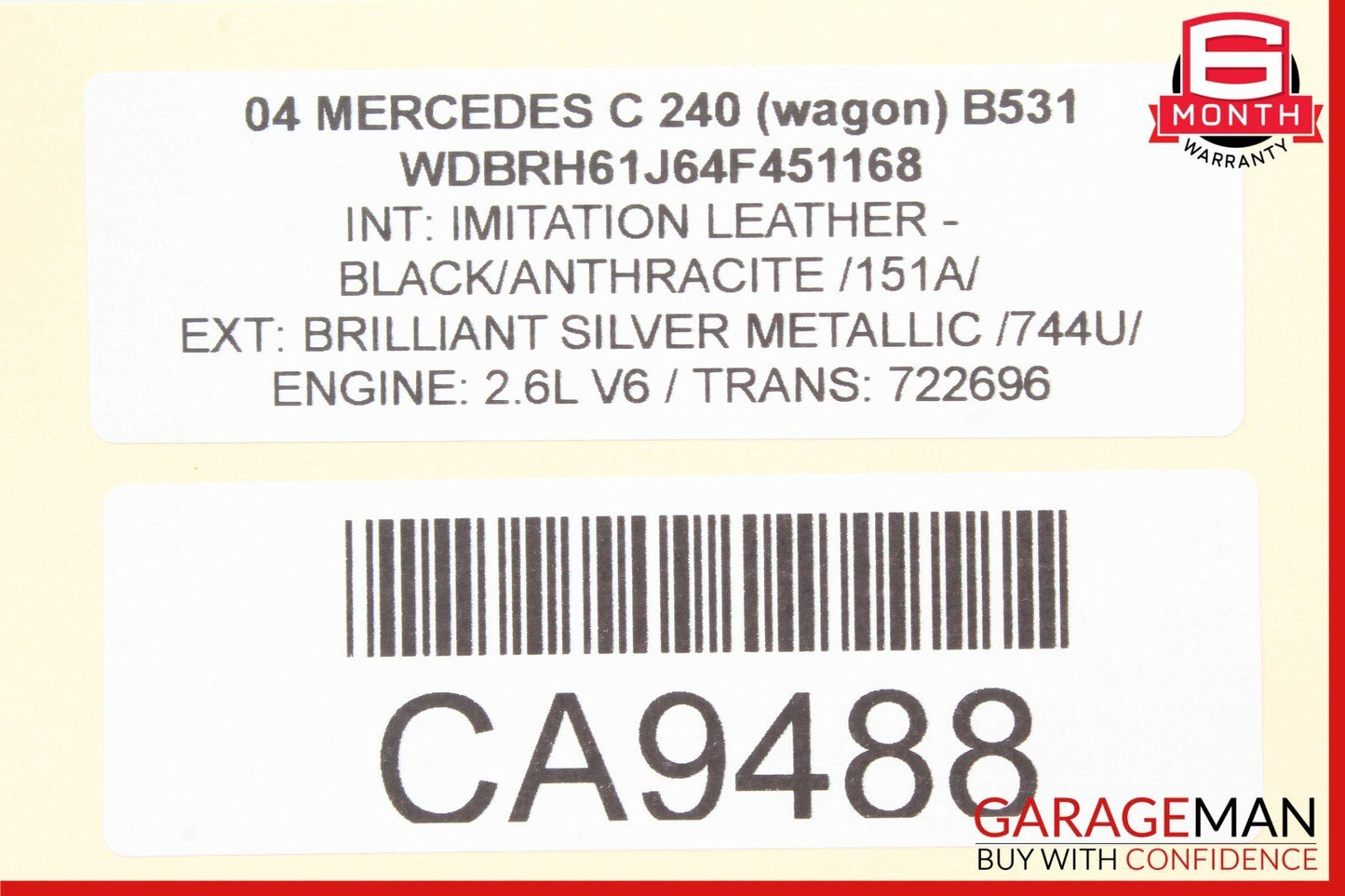 01-07 Mercedes W203 C240 C230 C320 C55 AMG Front Right Door Control Module OEM