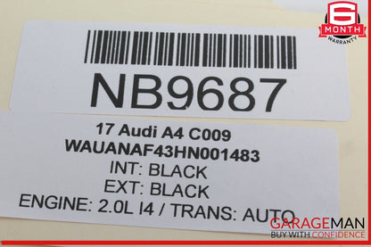 17-24 Audi A4 Quattro Rear Right Passenger Side Window Regulator Motor 8W0959812