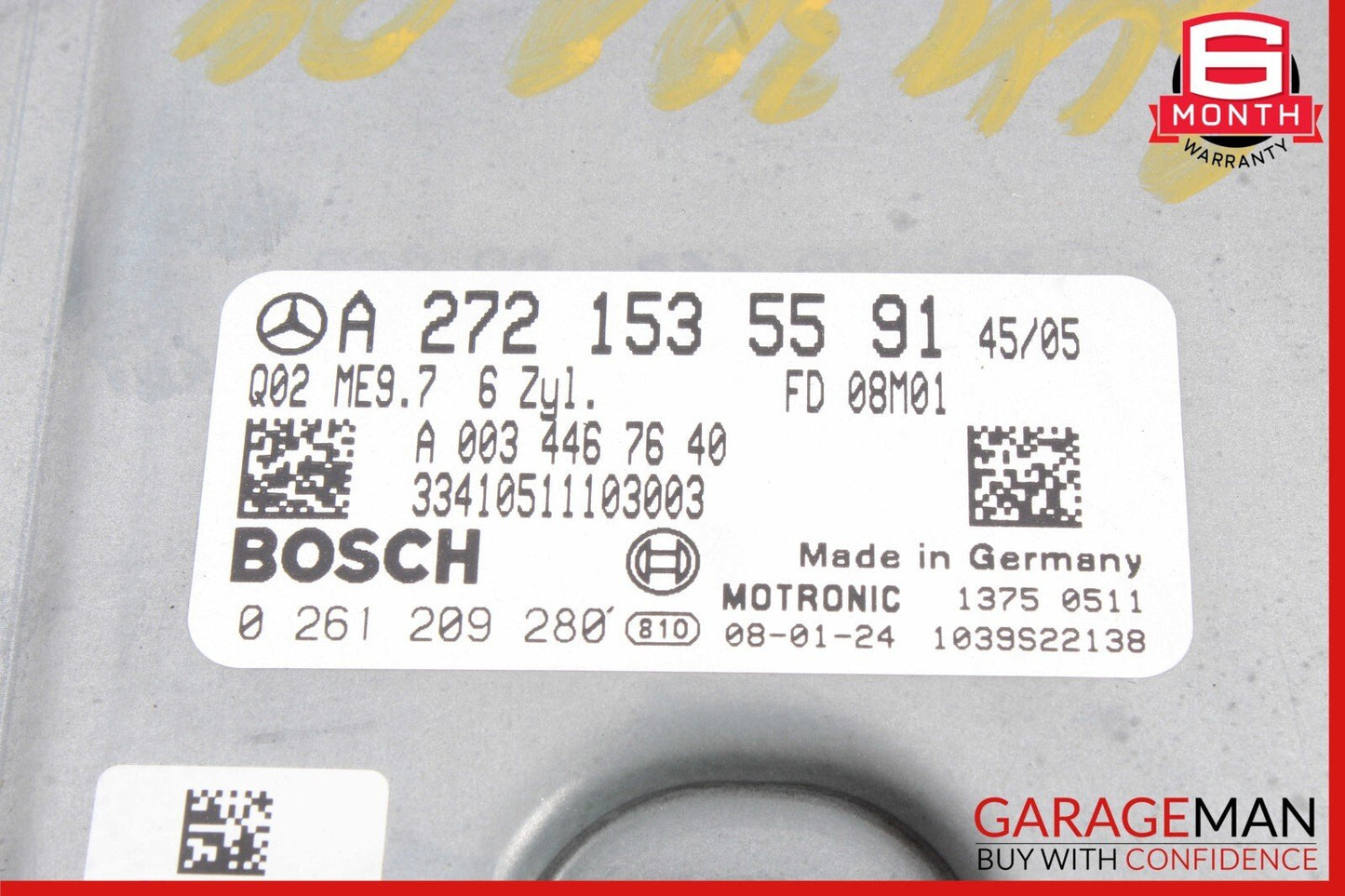 06-11 Mercedes R171 SLK280 SLK300 ECM ECU Engine Ignition Switch Control Set OEM
