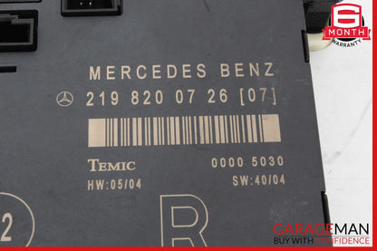 06-11 Mercedes W219 CLS550 CLS500 CLS63 AMG Front Right Door Control Module Unit