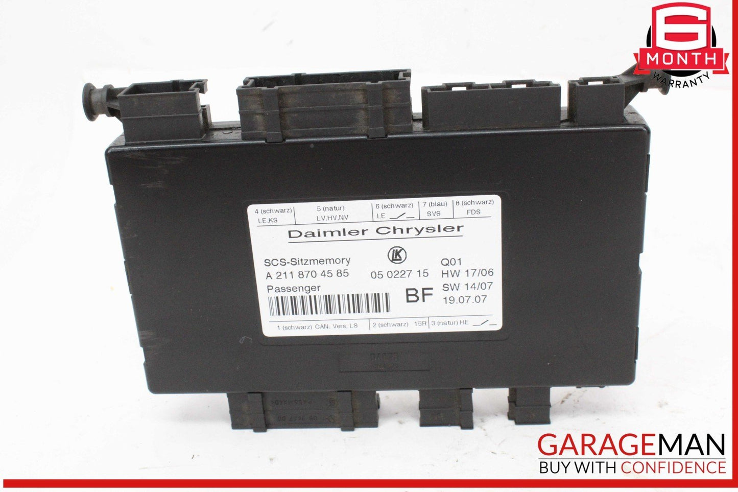 03-12 Mercedes W211 E350 CLS500 SLK280 Front Right Side Seat Control Module OEM