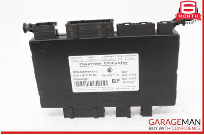 03-12 Mercedes W211 E350 CLS500 SLK280 Front Right Side Seat Control Module OEM
