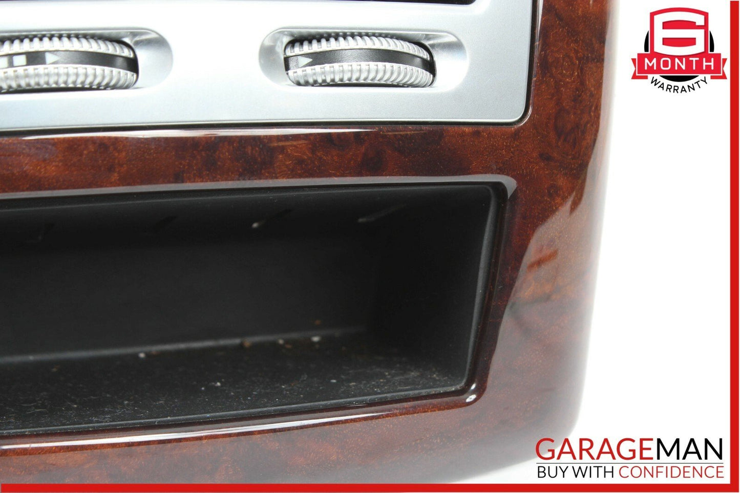 07-13 Mercedes W221 S550 Rear Center Console AC A/C Air Vent Trim Panel Wood OEM