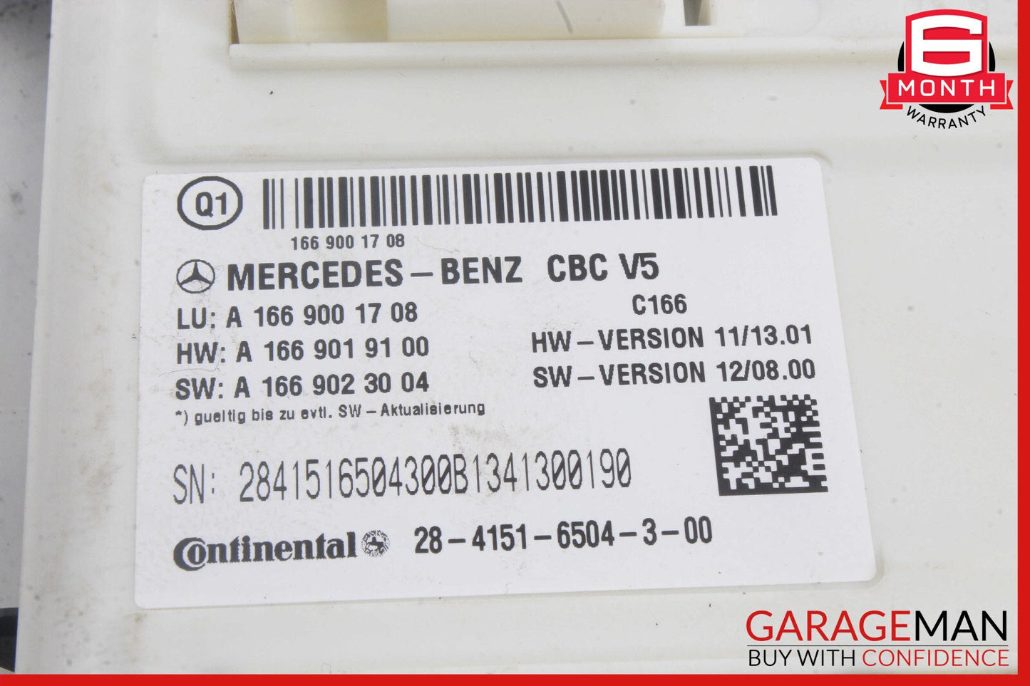 12-19 Mercedes W166 ML400 GL450 Front SAM Control Module Unit OEM