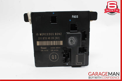 03-09 Mercedes W211 E350 E500 E550 Door Control Module Rear Left Driver Side