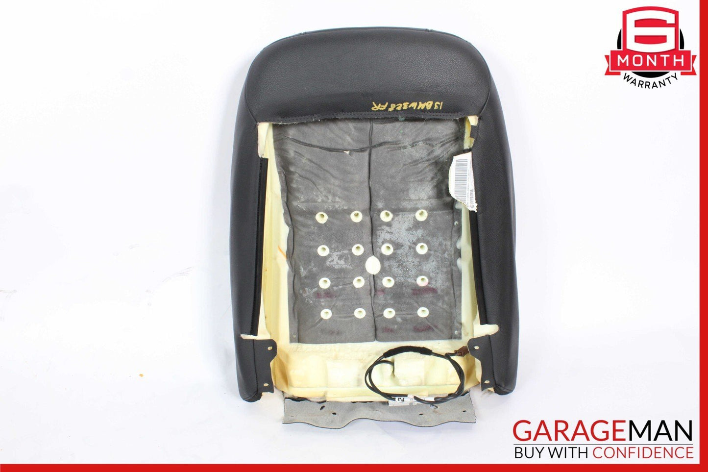 12-18 BMW F30 328i Front Right Top Upper Seat Cushion Black OEM