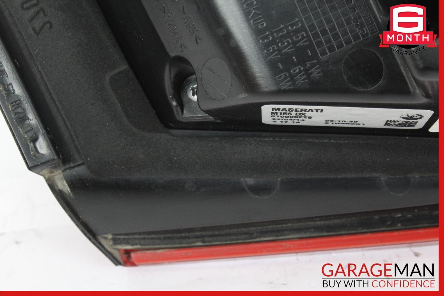14-20 Maserati Quattroporte M156 Rear Right Side Inner Tail Light Lamp OEM