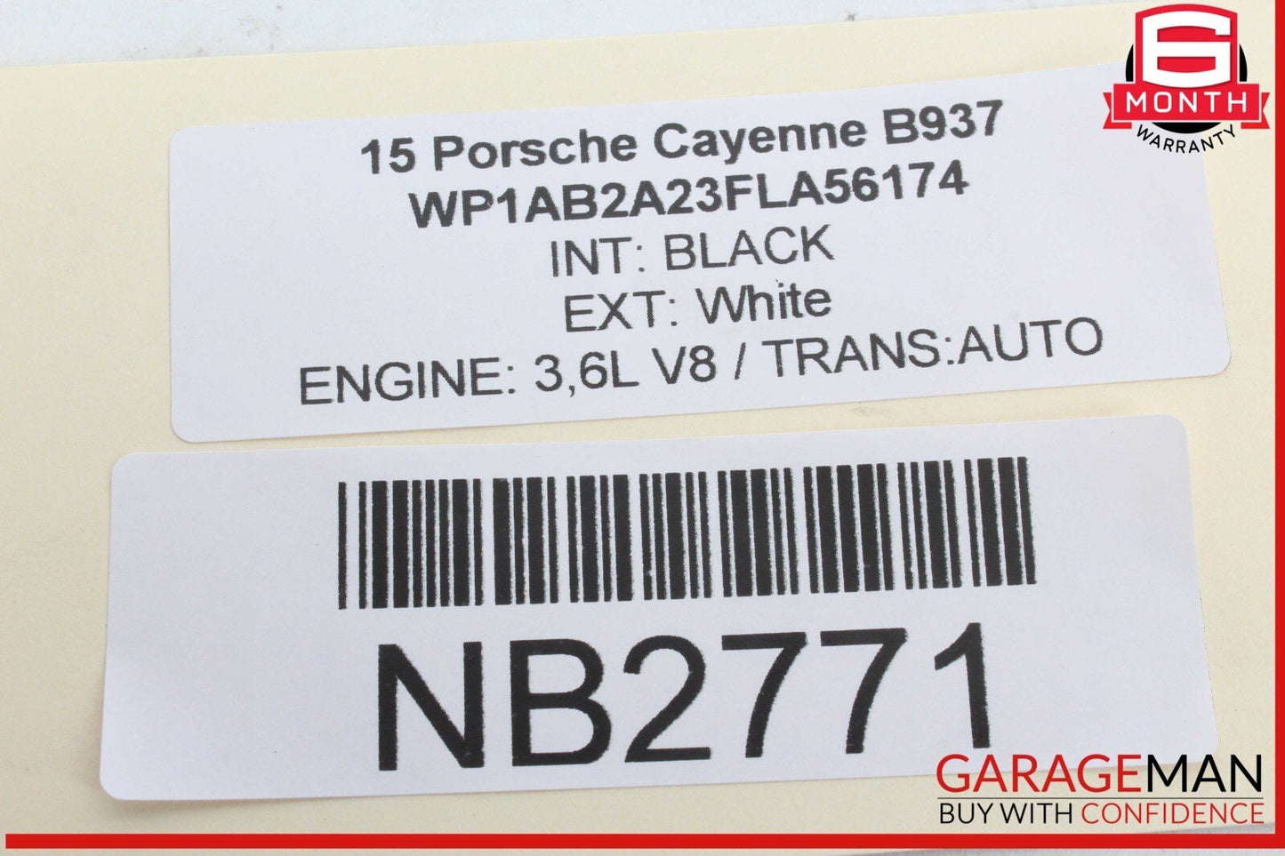 15-18 Porsche Cayenne 958 Rear Left Side Bumper Guide Mount Bracket 7P5807483B