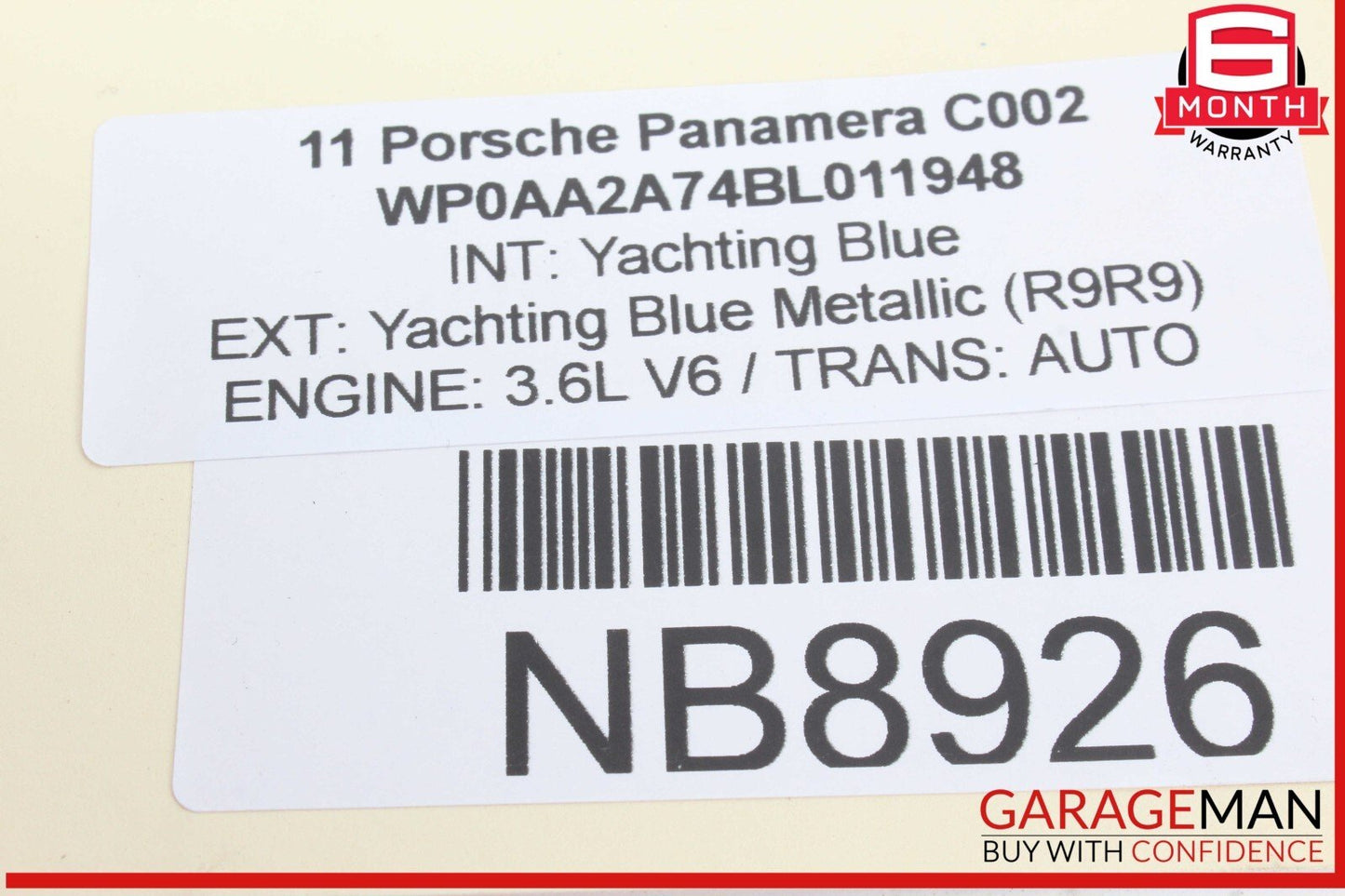 10-16 Porsche Panamera 970 Front Left Driver Side Window Regulator Motor OEM