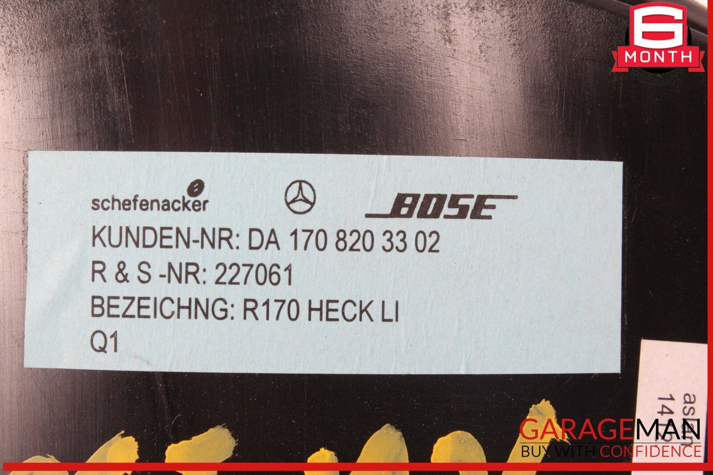97-04 Mercedes R170 SLK230 Rear Left Driver Side Window Shelf Dash Speaker OEM