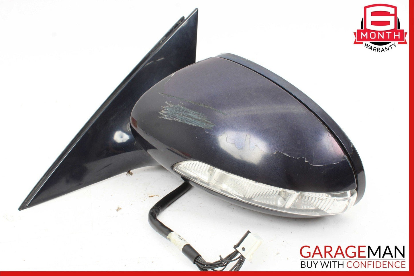 07-09 Mercedes W221 S550 Front Left Side Rear View Door Mirror Tanzanite Blue