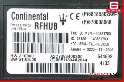 14-17 Maserati Ghibli HUB Passive Entry Control Module Unit 670008068 OEM