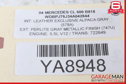 00-06 Mercedes W215 CL600 S500 Front Transverse Lower Control Arm OEM