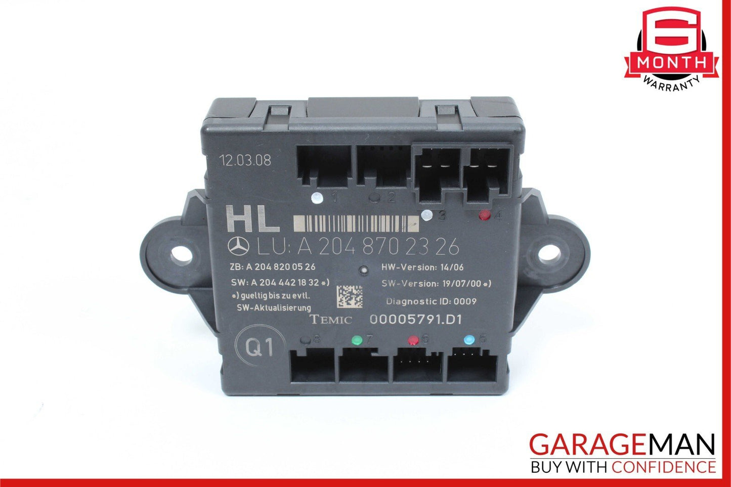 08-18 Mercedes W204 C300 CLS550 GLK350 Rear Left Side Door Control Module OEM