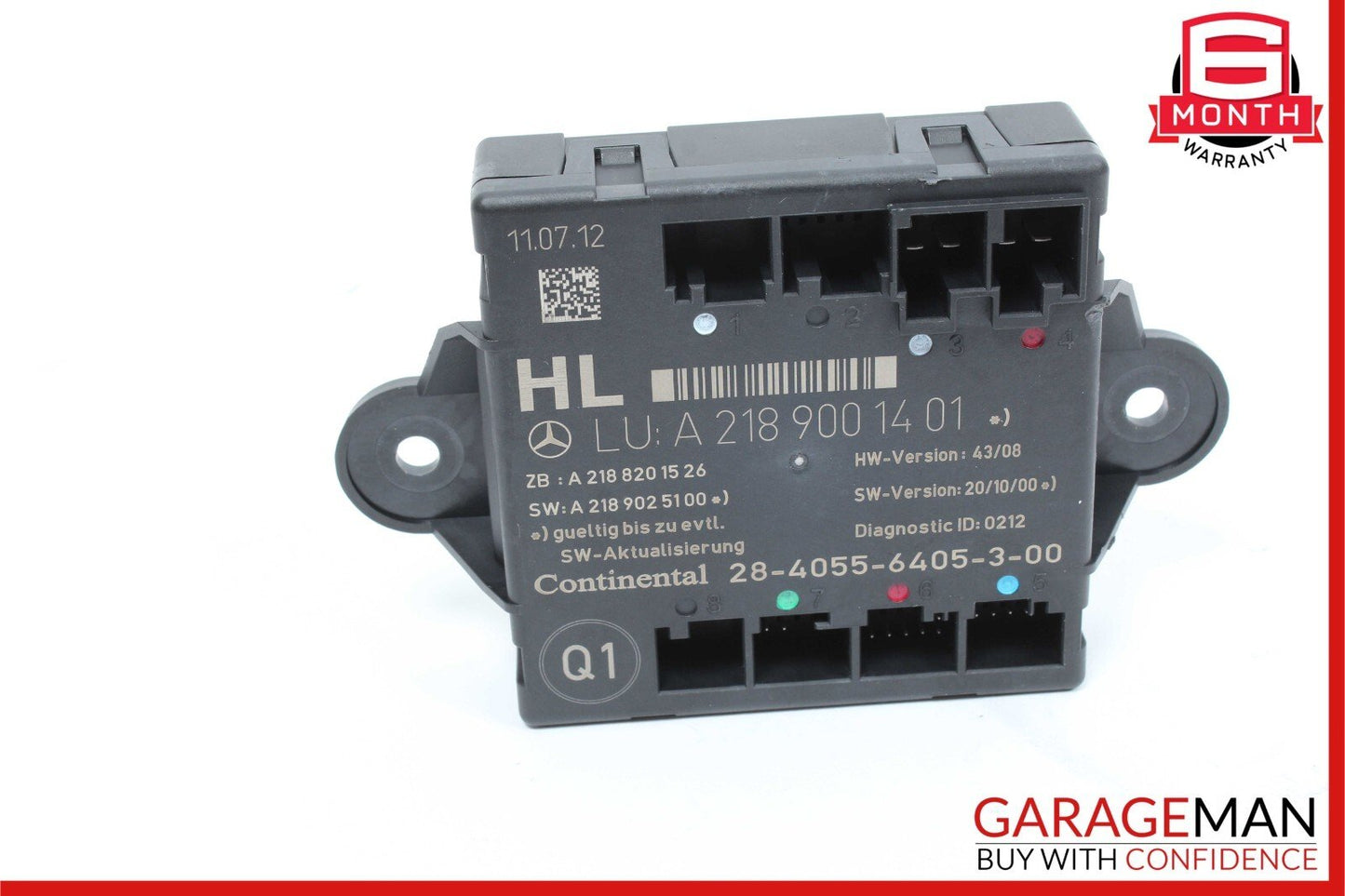 08-18 Mercedes W204 C250 Rear Left Side Door Control Module 2189001401 OEM