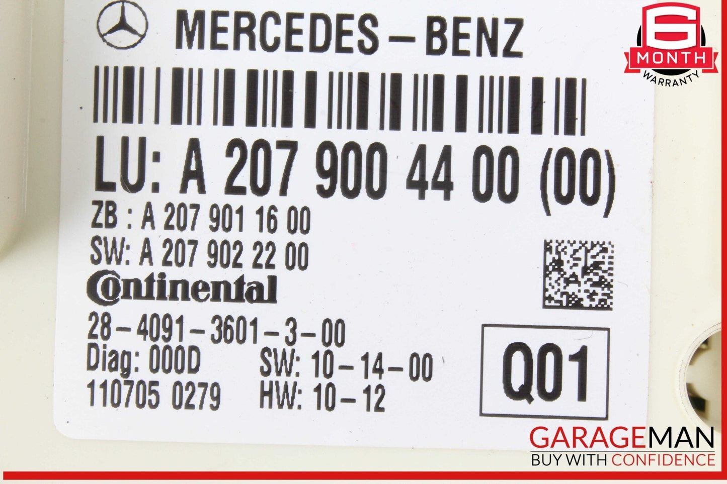 10-17 Mercedes W207 E350 E550 Coupe Rear Window Regulator Control Module OEM