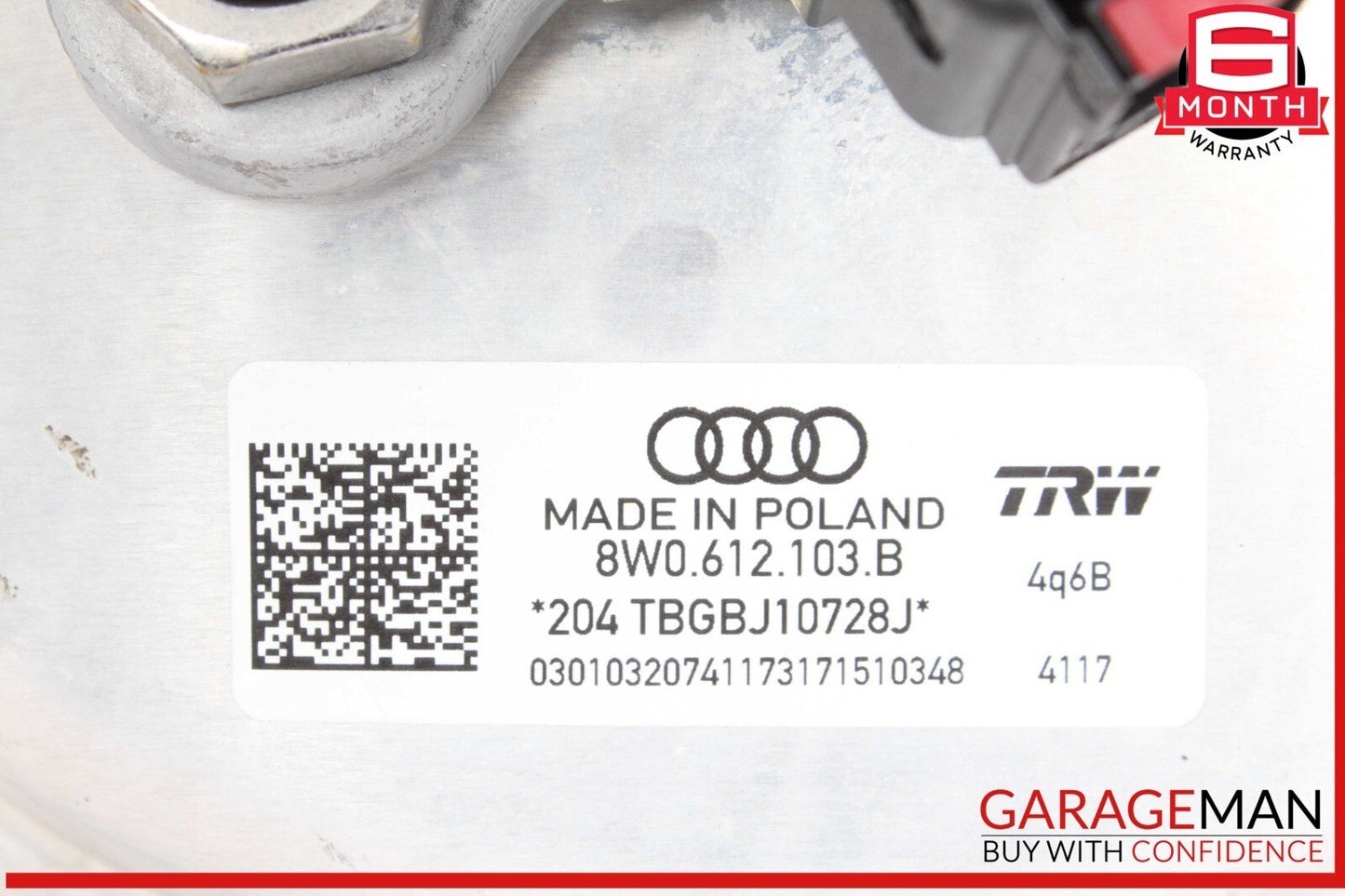 17-24 Audi A4 Power Brake Booster Master Cylinder 8W0612103B OEM