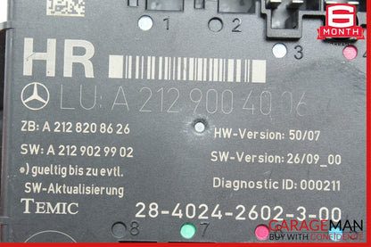 08-18 Mercedes W204 C250 Rear Right Side Door Control Module 2129004006 OEM