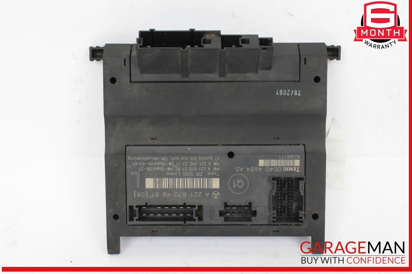 07-13 Mercedes W221 S550 S63 Front Left Driver Side Under Seat Control Unit OEM