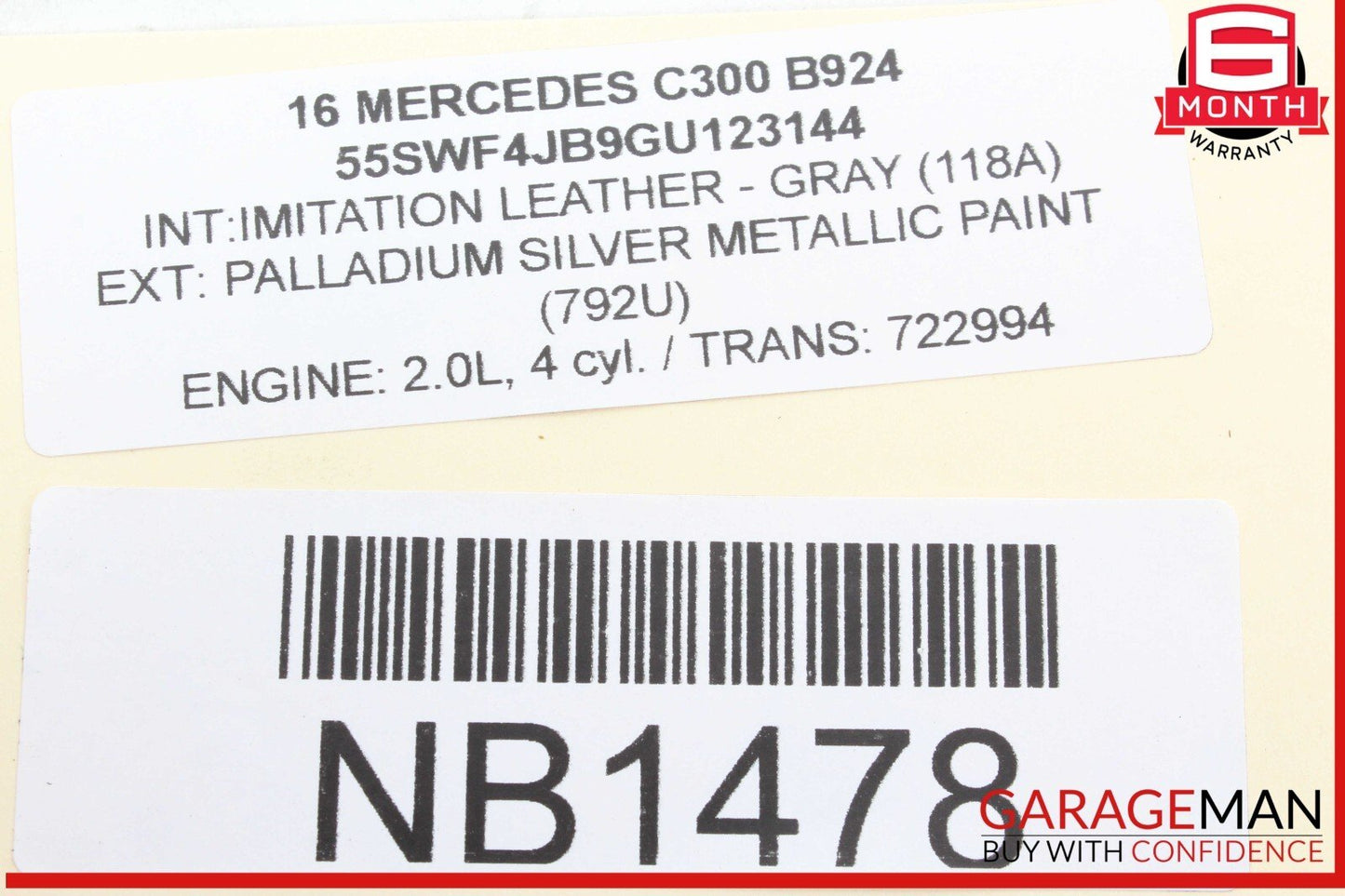 15-20 Mercedes W205 C300 GLC43 AMG Left Dash Air A/C Vent Grill Cover Trim OEM