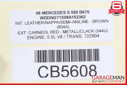 07-14 Mercedes W221 S550 CL550 Electric Power Supply Fuse Box Control Module