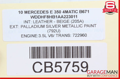 08-20 Mercedes W212 E350 C350 C250 SLK250 Front Left Side Seat Control Module