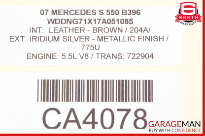 07-13 Mercedes W221 S550 S400 Front Right Side Under Seat Control Unit OEM