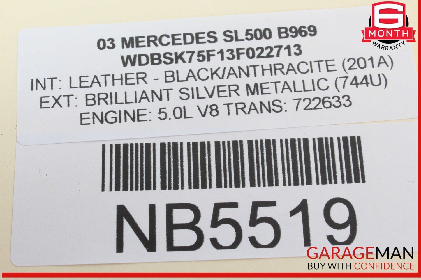 03-12 Mercedes R230 SL500 SL55 SL600 Front Right Side Door Control Module OEM