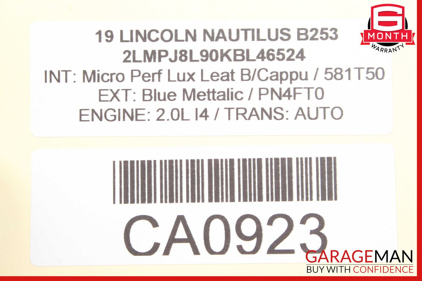 19-21 Lincoln Nautilus Exterior Top Roof Antenna Module OEM