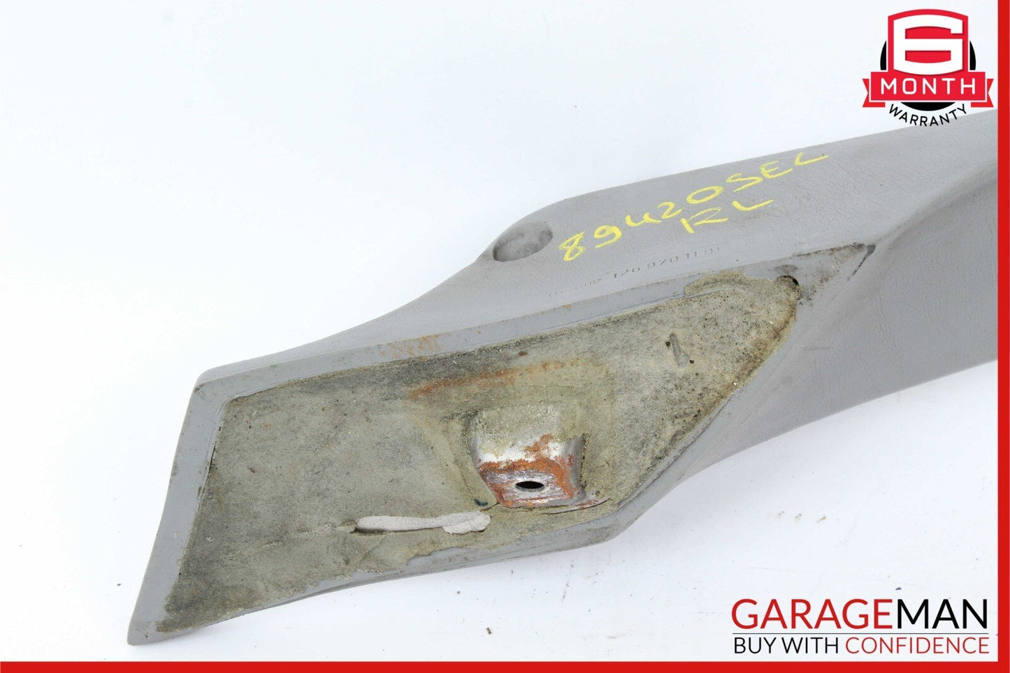 86-91 Mercedes W126 420SEL Rear Left Driver Side Door Arm Rest Panel Gray OEM