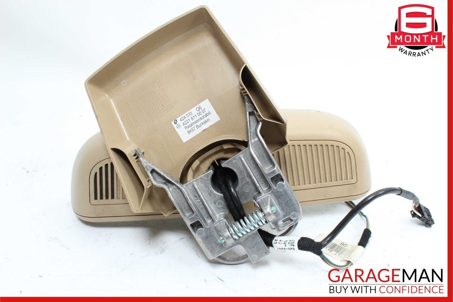 07-13 Mercedes W221 S550 S600 S63 AMG Interior Top Rear View Mirror Brown OEM