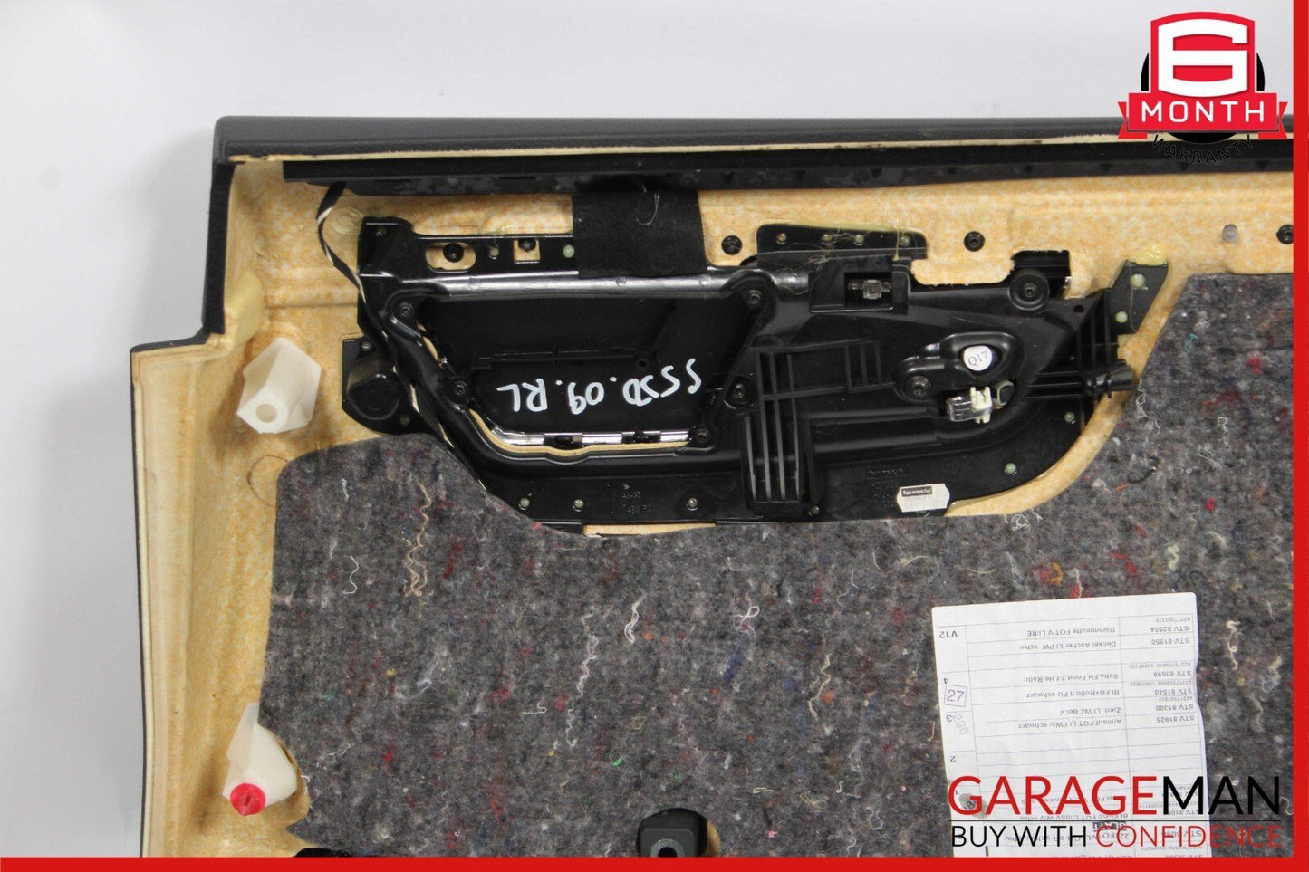 07-09 Mercedes W221 S550 Rear Left Side Interior Door Panel Cover Anthracite