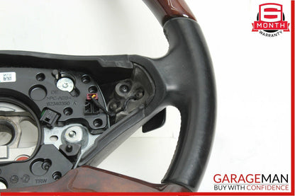 10-13 Mercedes W221 S550 S400 Steering Wheel w/ Paddle Shifters Black Wood OEM