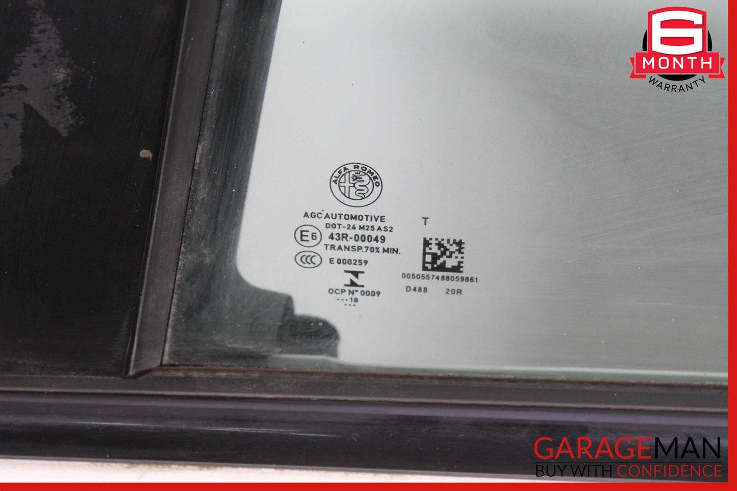 17-22 Alfa Romeo Giulia Rear Left Exterior Door White OEM