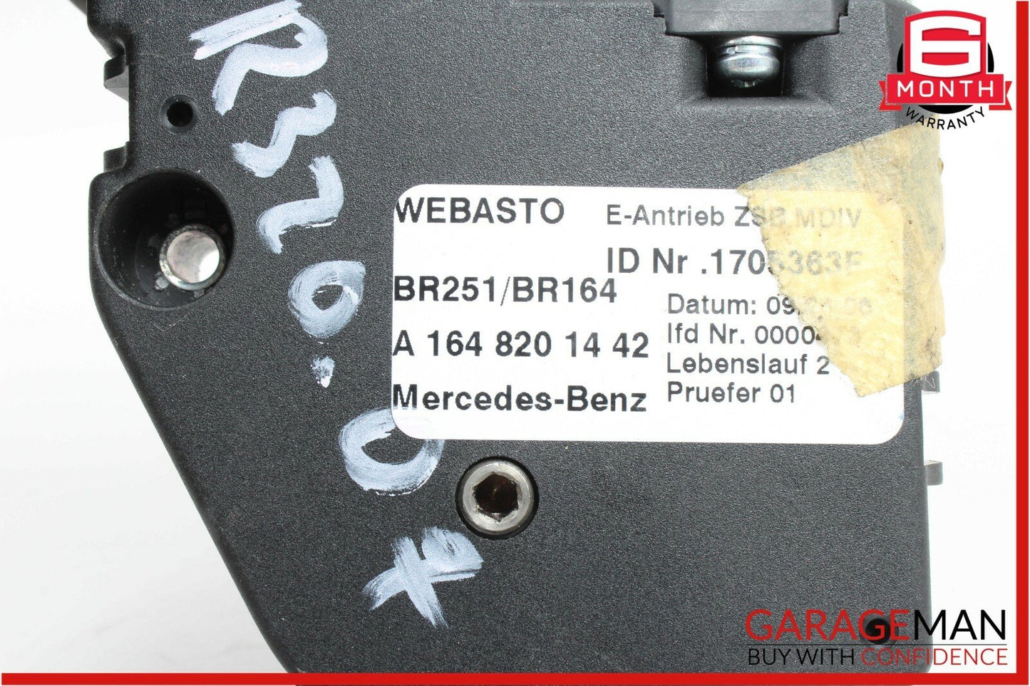 06-12 Mercedes GL450 GL550 ML350 R320 Pano Panoramic Sunroof Sun Roof Motor Unit