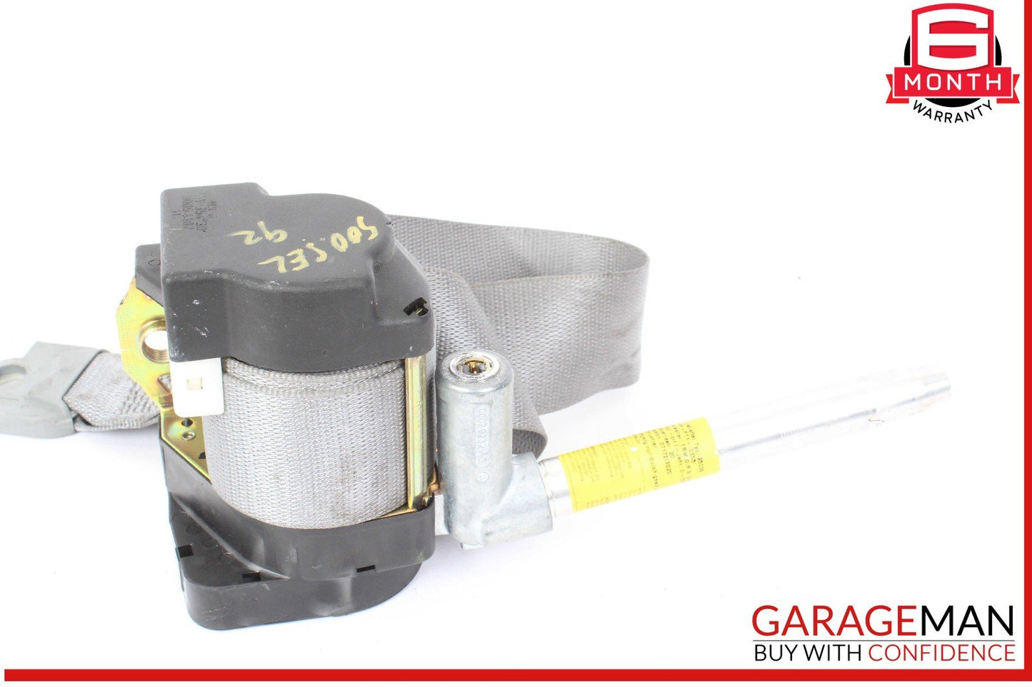 92-95 Mercede W140 500SEL Front Right Seatbelt Seat Belt Retractor Grey OEM