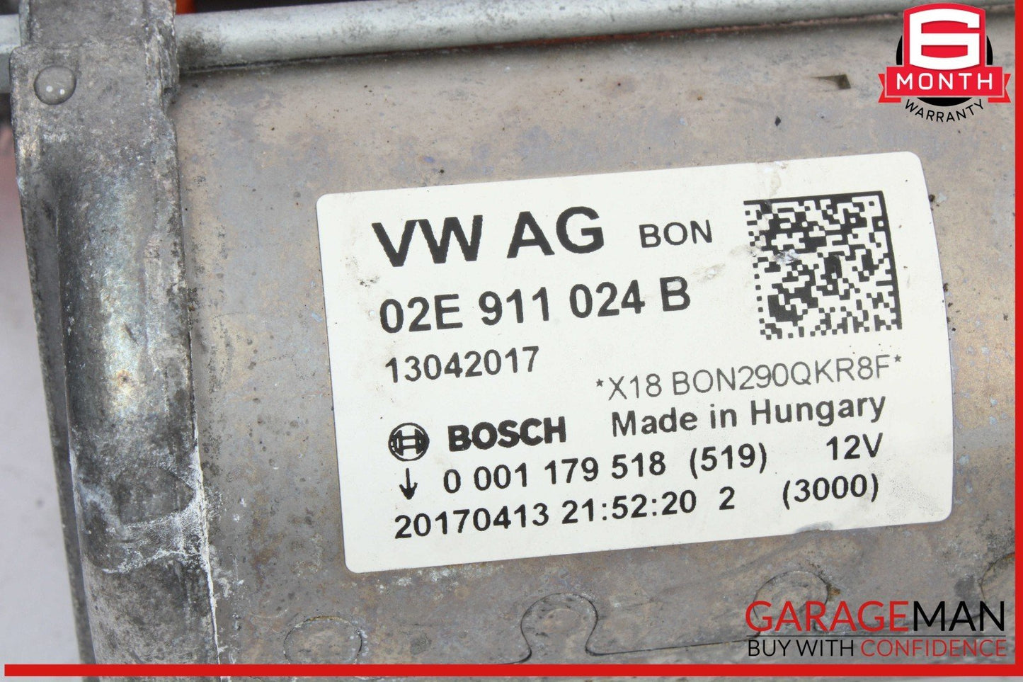 15-20 Audi A3 S3 A3 Quattro 2.0L Engine Starter Motor Bosch 02E911024B OEM