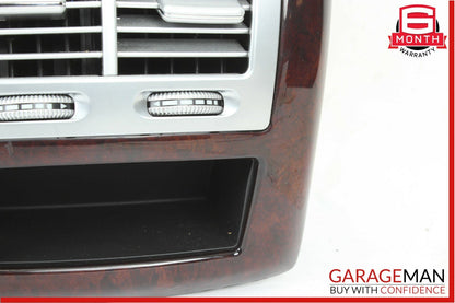 07-13 Mercedes W221 S550 Rear Center Console AC A/C Air Vent Trim Bezel Wood OEM