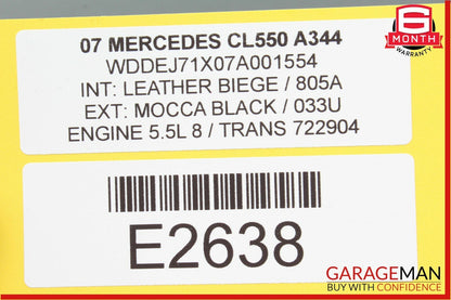 07-09 Mercedes W216 CL550 S550 S63 AMG Sirius Satellite Radio Module Receiver