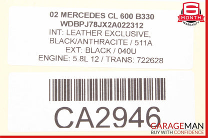 00-06 Mercedes W215 CL600 CL500 Front Left Side Seat Memory Control Module Unit