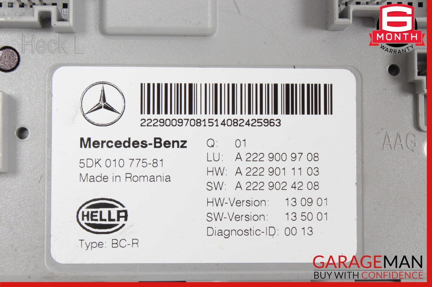 15-18 Mercedes W205 C400 C350e Rear Trunk SAM Control Module Unit