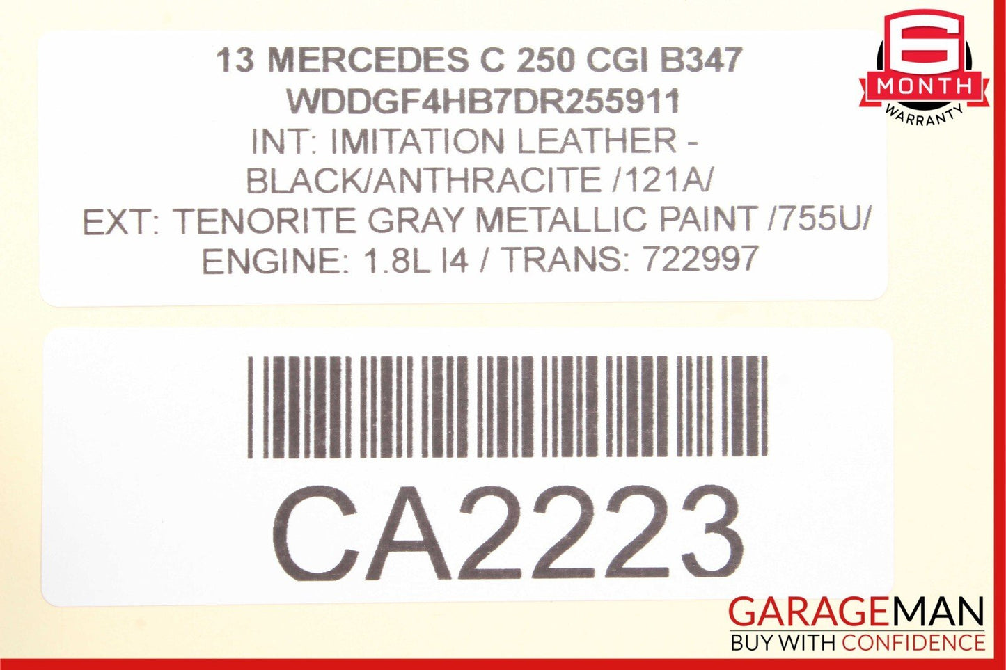 08-18 Mercedes C300 C250 SLK250 Front Right Side Door Control Module Unit