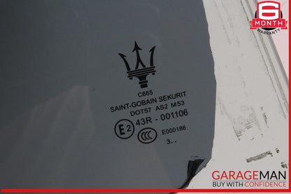 14-22 Maserati Ghibli S Rear Right Passenger Side Door Window Glass OEM